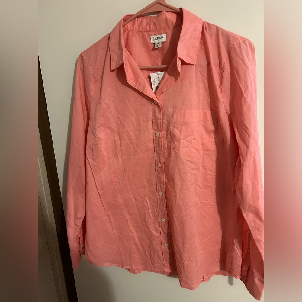 J. Crew medium pink/coral button down